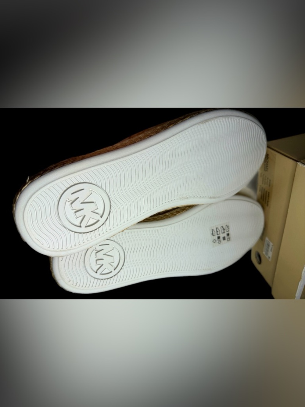 Michael Kors Kristy Slide Espadrille Sneakers 9.5 Womens MK Logo Jaquard/Mand - Picture 11 of 15